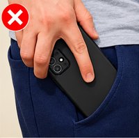 Wrong: top of the phone pointing up